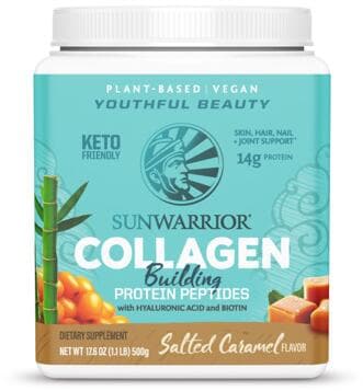 Sunwarrior Collagen Building Protein Peptides, 500 g Dose, Salted Caramel