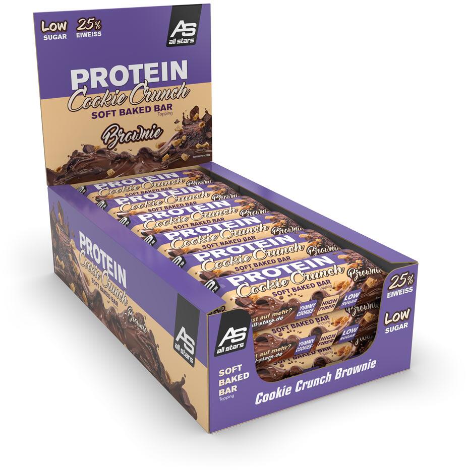 All Stars Protein Cookie Crunch Bar, 18 x 50 g Riegel, Brownie