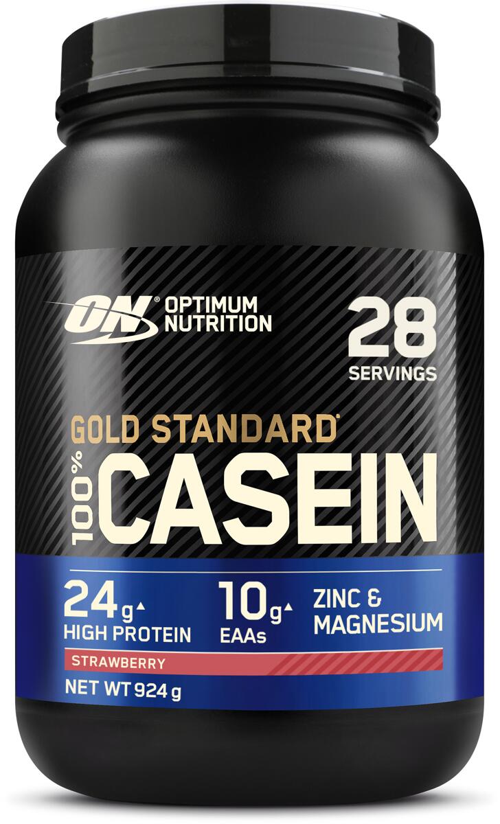 Optimum Nutrition 100 % Gold Standard Casein, 924 g (2 lb) Dose, Strawberry Delight