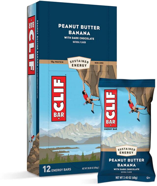 Clif Bar Energy Bar, 12 x 68 g Riegel, Peanut Butter Banana