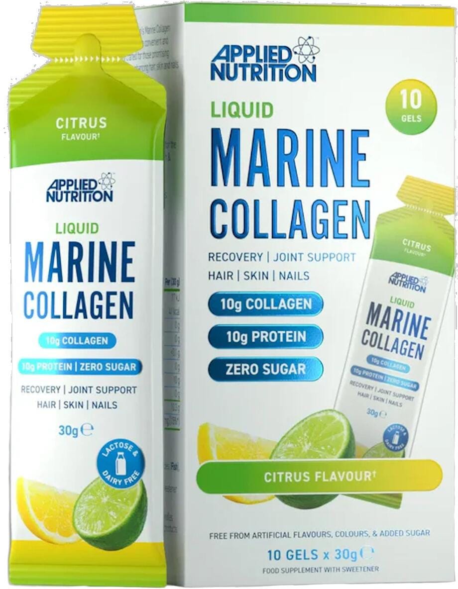 Applied Nutrition Liquid Marine Collagen, 10 x 30 g Gels, Citrus
