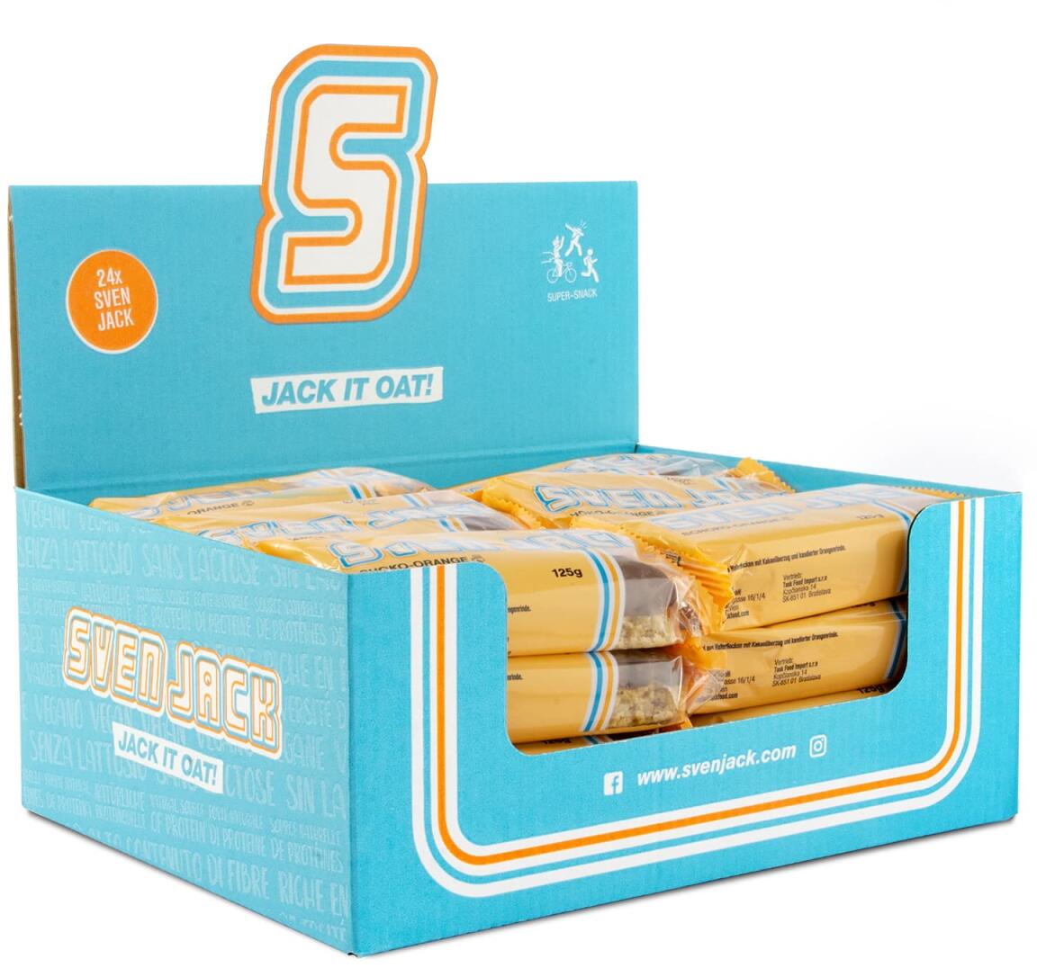 Sven Jack Haferflockenriegel, 24 x 125 g Riegel, Schoko-Orange