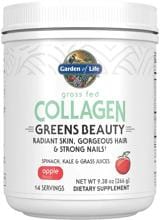 Garden of Life Collagen Greens Beauty - Grass Fed, 266 g Dose, Apple