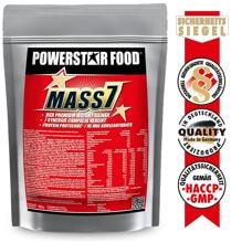 Powerstar Food MASS 7 Weight Gainer für Softgainer, 1610 g Beutel