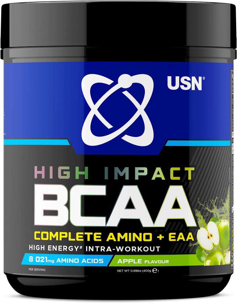 USN High Impact BCAA Complete Amino + EAA, 400 g Dose, Apple