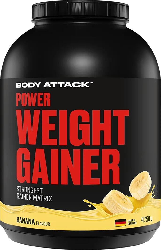 Body Attack Power Weight Gainer, 4750 g Dose, Banana