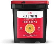 ReadyWise Emergency Food Supply Freeze Dried Vegetarian Meals Entree Bucket, 60 Portionen