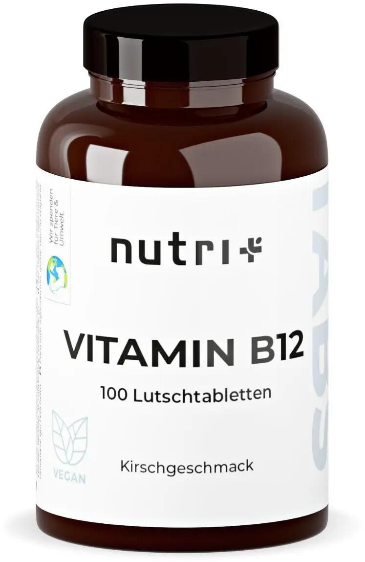 nutri+ Vitamin B12 Lutschtabletten, 100 Tabletten, Kirschgeschmack