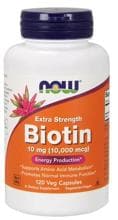 Now Foods Extra Strength Biotin 10 mg, 120 Kapseln