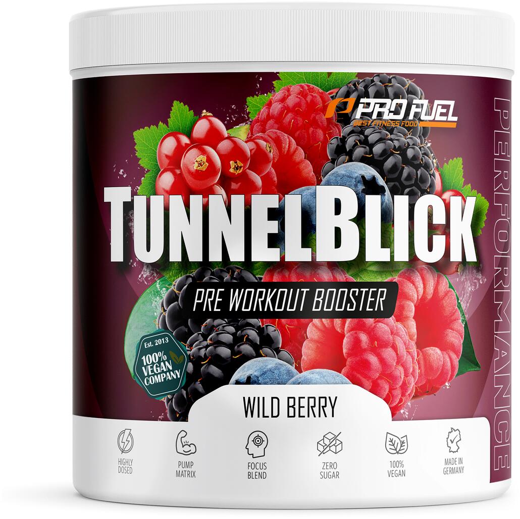 ProFuel Tunnelblick Pre Workout Booster, 440 g Dose, Wild Berry