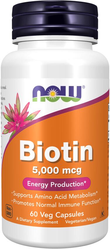 Now Foods Biotin 5000 mcg, 120 Kapseln