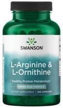 Swanson L-Arginine & L-Ornithine, 100 Kapseln