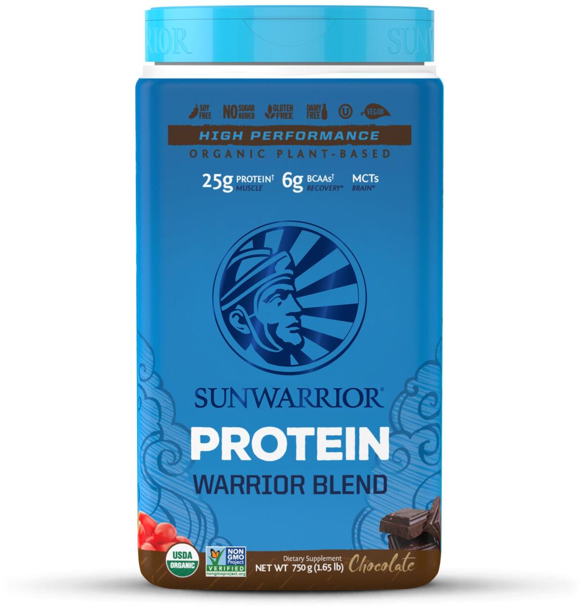 Sunwarrior Warrior Blend Protein, 750 g Dose, Chocolate