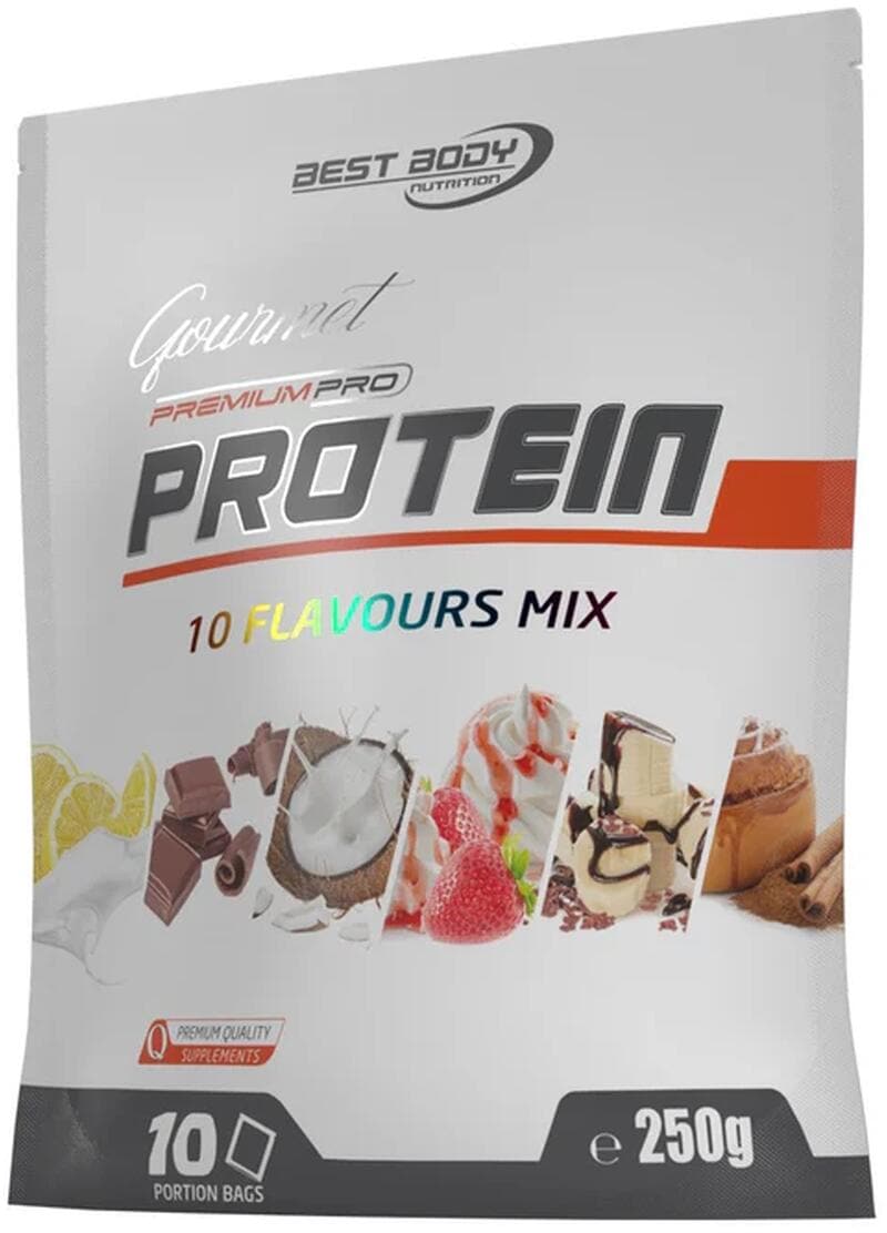Best Body Nutrition Gourmet Premium Pro Protein, 10 x 25 g Beutel, Gemischt