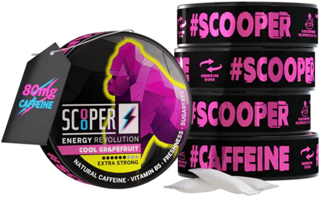 Scooper Energy Extra Strong, 5er Set, Cool Grapefruit