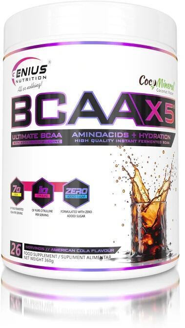 Genius Nutrition BCAA-X5, 360 g Dose, American Cola