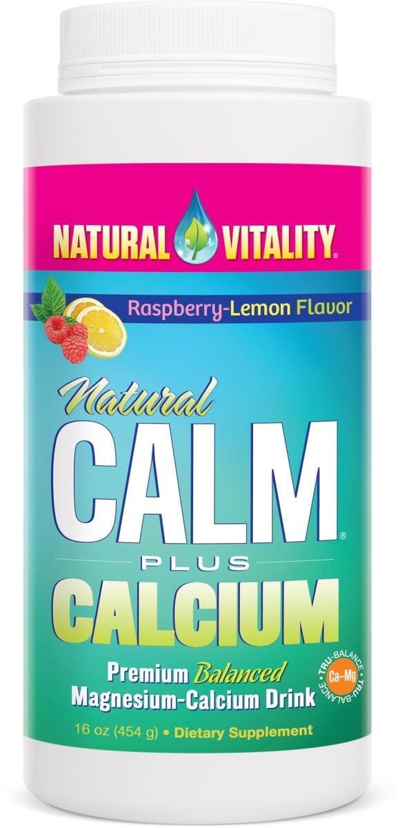 Natural Vitality CALM Magnesium plus Kalzium, 454 g Dose, Himbeere Limone