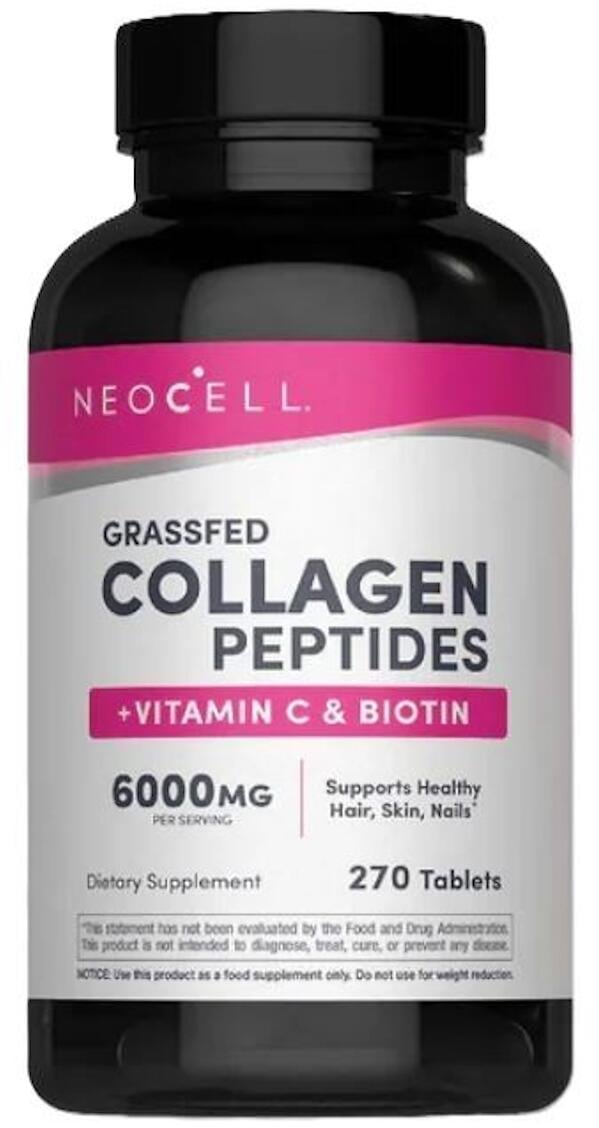 NeoCell Grassfed Collagen Peptides + Vitamin C & Biotin, 270 Tabletten