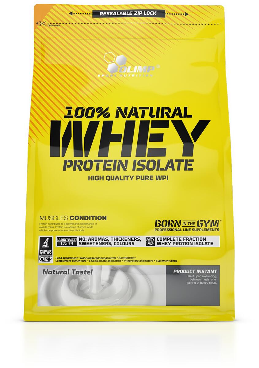 Olimp 100 % Natural Whey Protein Isolate, 600 g Beutel, Neutral