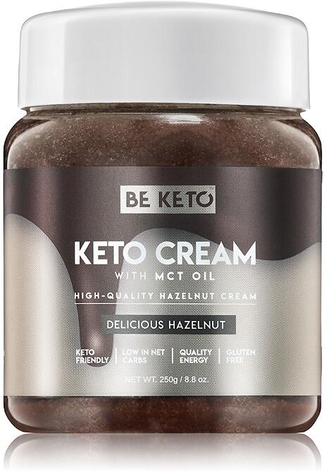 BeKeto Keto Cream + MCT OIL, 250 g Glas, Delicious Hazelnut