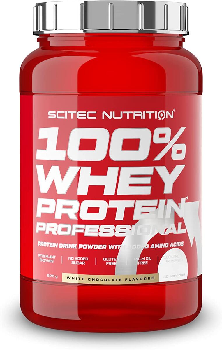 Scitec Nutrition 100% Whey Protein Professional, 920 g Dose, White Chocolate