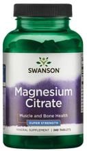 Swanson Magnesium Citrate, 240 Tabletten