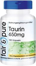 fair & pure Taurin (650 mg), 180 Kapseln Dose