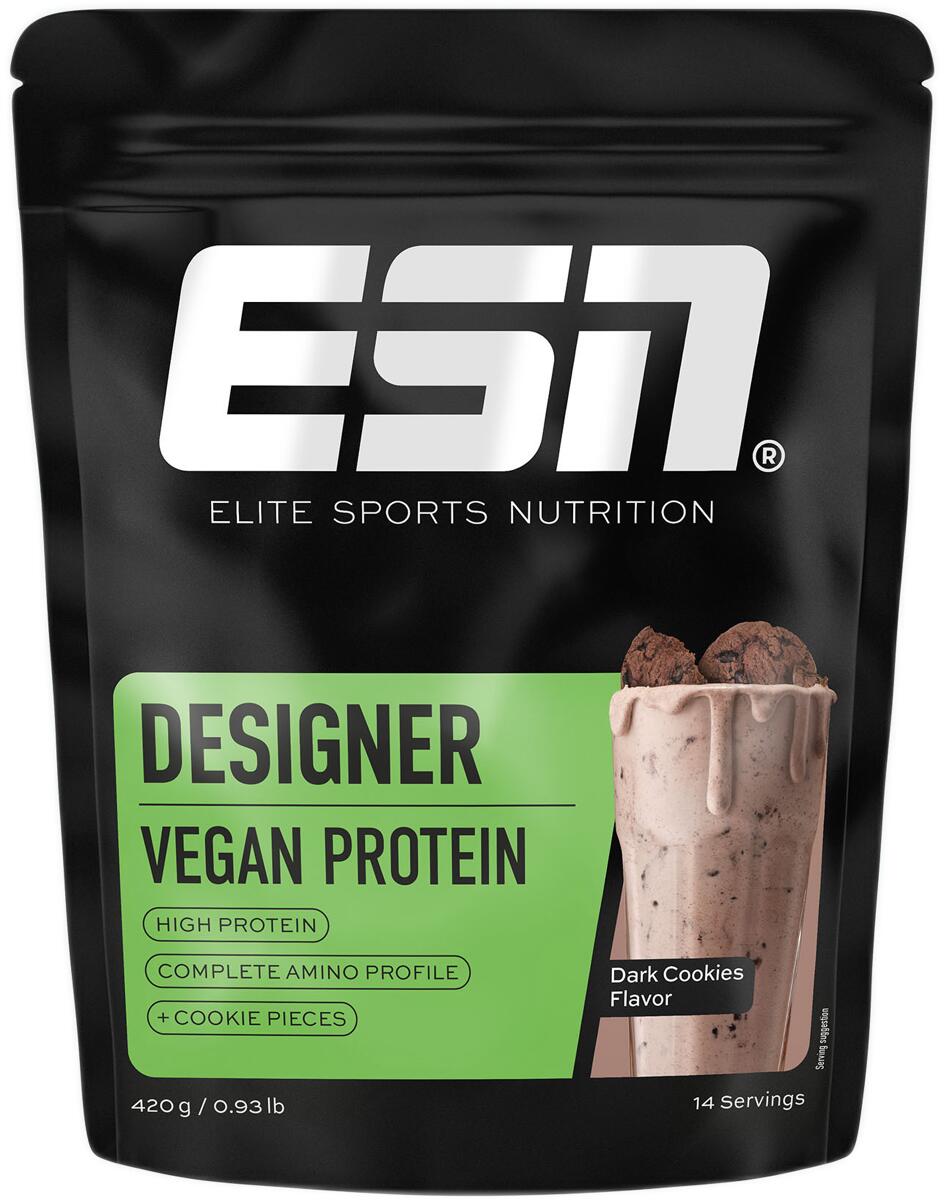 ESN Vegan Designer Protein 2.0, 420 g Beutel, Dark Cookies