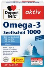 Doppelherz Omega-3 Seefischöl 1000 mg, 120 Kapseln