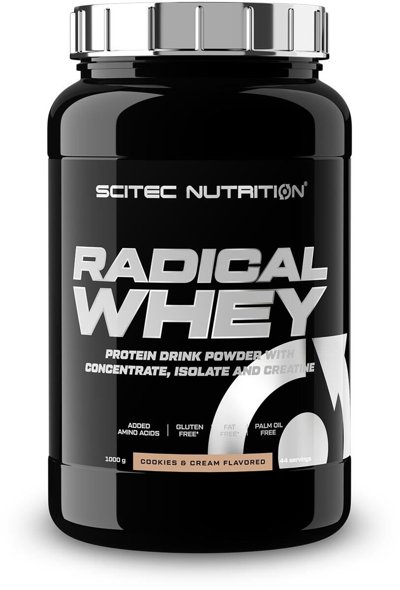 Scitec Nutrition Radical Whey, 1000 g Dose, Cookies & Cream