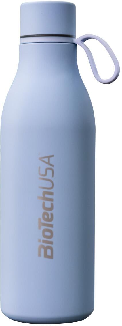 BioTech USA Stainless Steel Trinkflasche, 500 ml Flasche, Blau