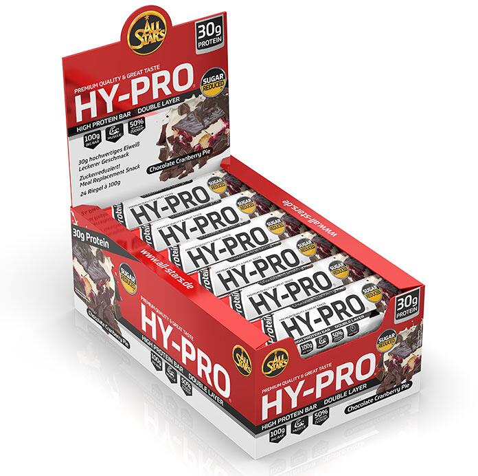 All Stars Hy-Pro Bar, 24 x 100 g Riegel, Chocolate Cranberry Pie