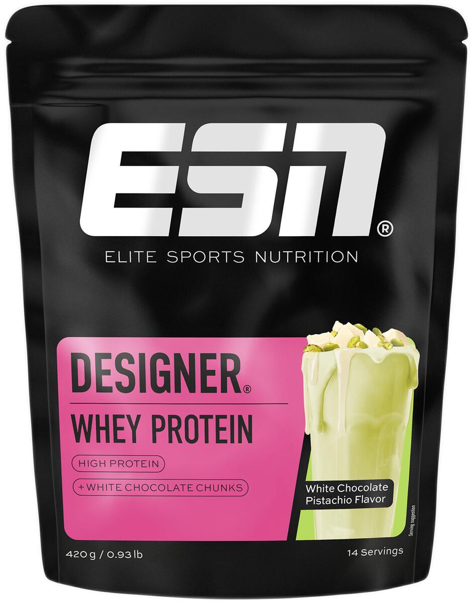 ESN Designer Whey Protein, 420 g Beutel, White Chocolate Pistacchio