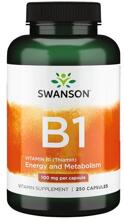 Swanson Vitamin B1 Thiamin 100 mg, 250 Kapseln