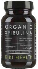 Kiki Health Organic Spirulina 500mg, 200 Tabletten Dose