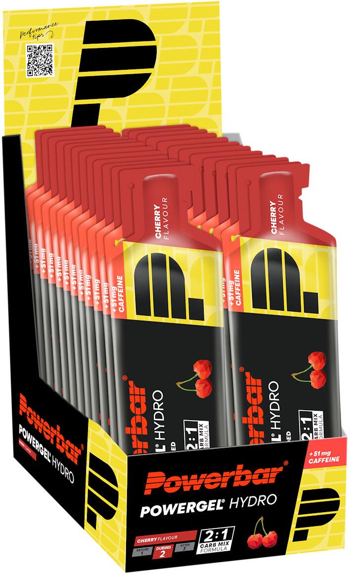PowerBar Powergel Hydro, 24 x 67 ml Beutel, Cherry mit Koffein