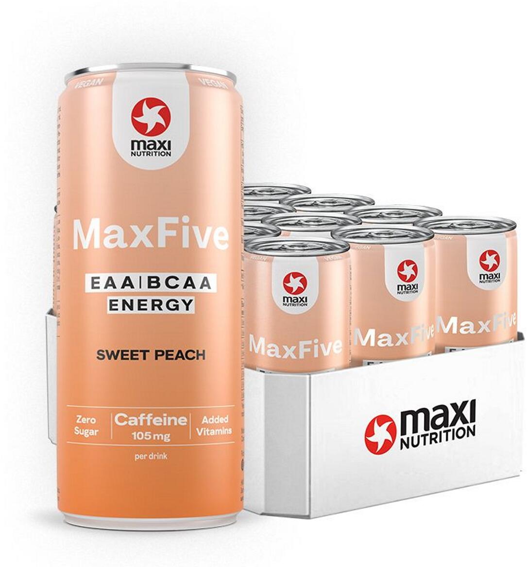 MaxiNutrition MaxFive EAA/BCAA Drink, 12 x 330 ml Dose (inkl. 3,- Euro Pfand), Sweet Peach