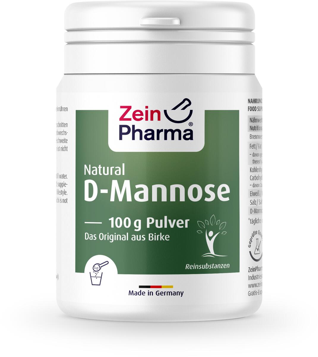 Zein Pharma Natural D-Mannose, 100 g Pulver