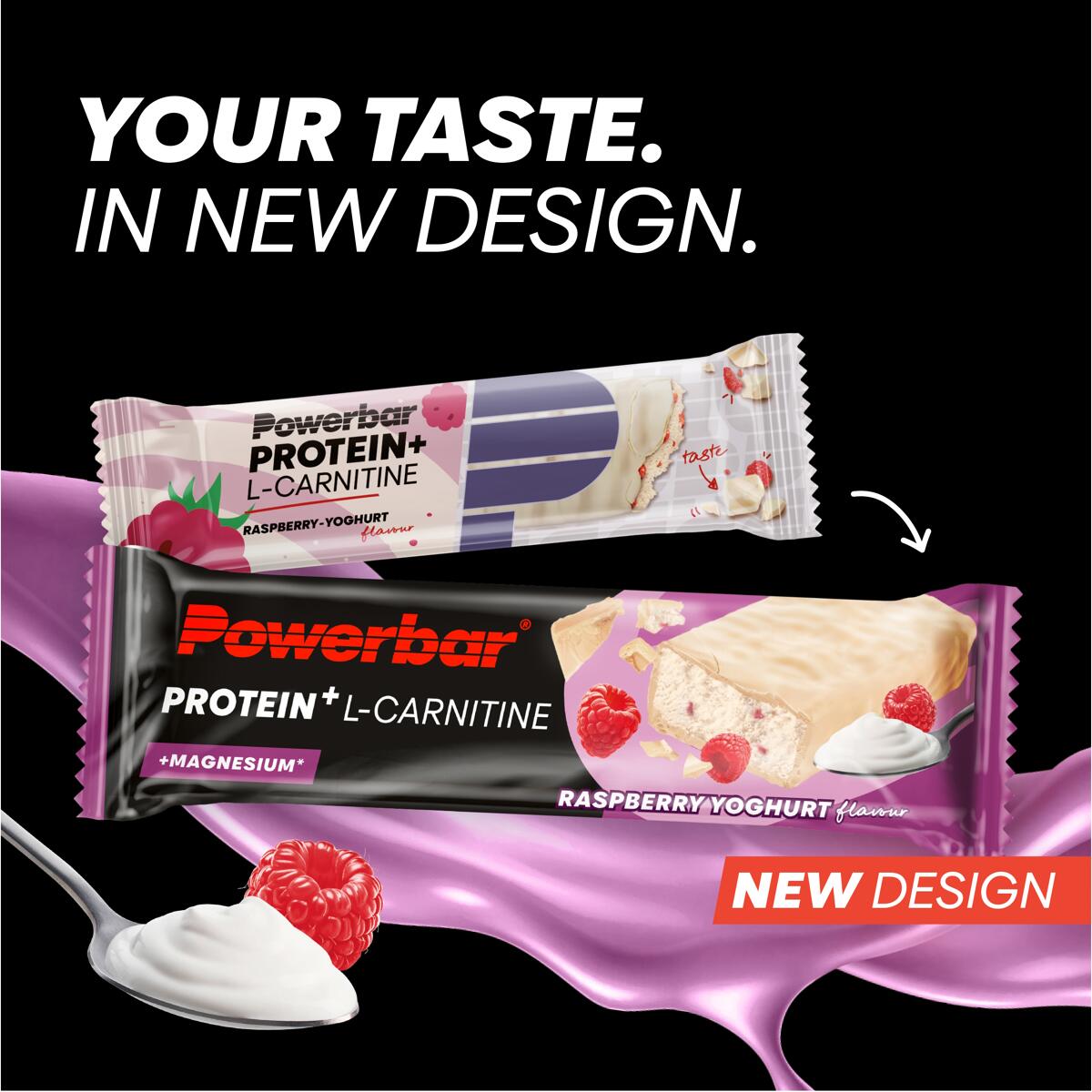 powerbar protein plus l carnitine bar PowerBar Protein Plus + L-Carnitine Bar, 30 x 35 g Riegel, Raspberry  Yoghurt bei Metasport