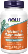 Now Foods Calcium & Magnesium Citrate Powder with Vitamin D3, 227 g Dose