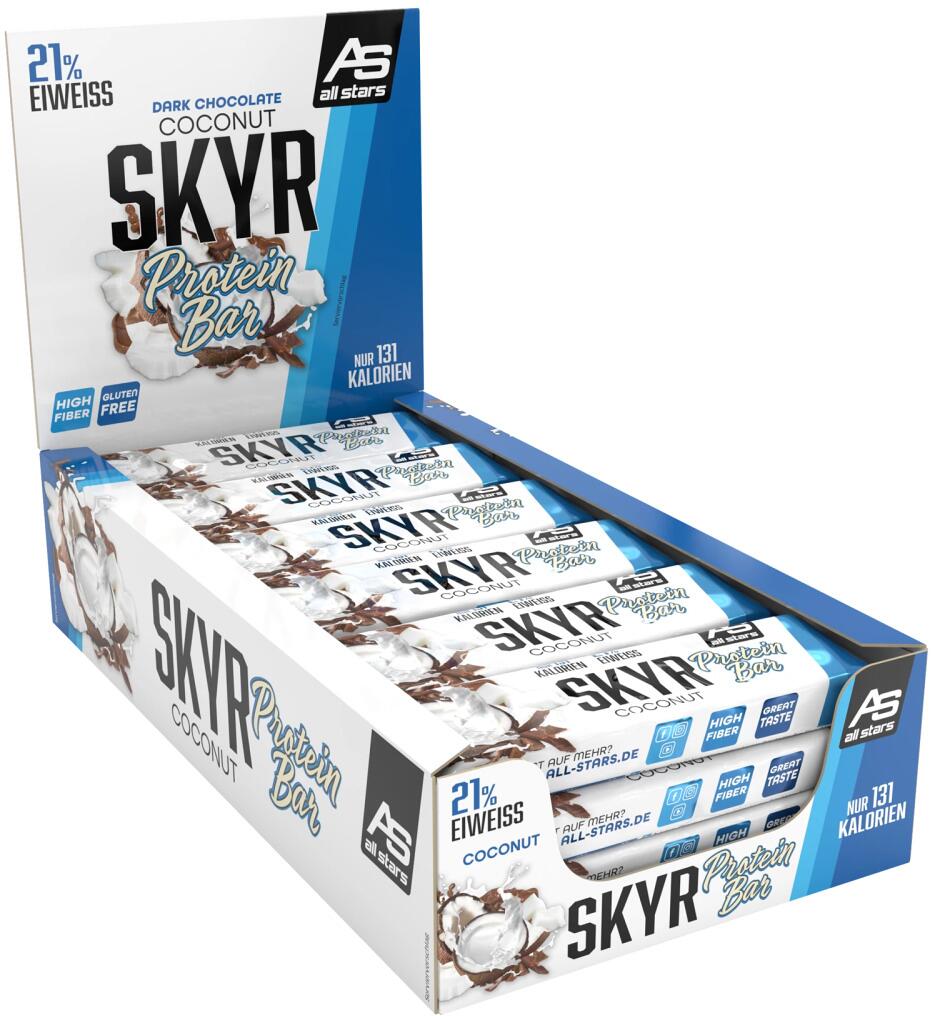 All Stars SKYR Protein Riegel, 24 x 35 g Box, Coconut
