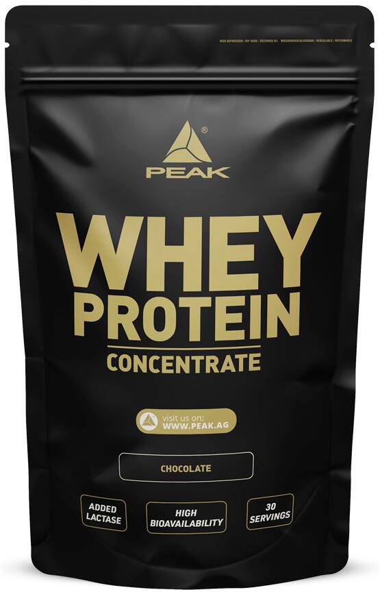 Peak Performance Whey Protein Concentrate, 900 g Beutel, Chocolate