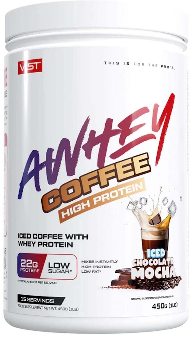 VAST AWhey Coffee Whey Protein, 450 g Dose, Iced Chocolate Mocha
