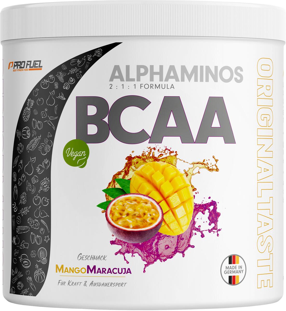ProFuel Alphaminos BCAA, 300 g Dose, Mango Maracuja