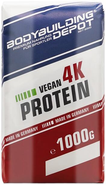 Bodybuilding Depot Vegan 4K Protein, 1000 g Papiertüte, Neutral