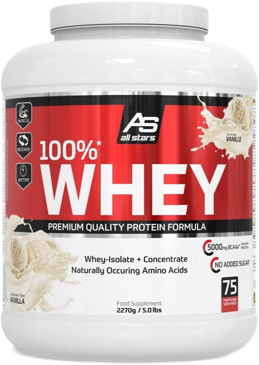 All Stars 100 % Whey Protein, 2270 g Dose, Vanille