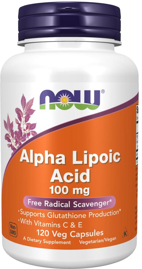 Now Foods Alpha Lipoic Acid 100 mg, 120 Kapseln