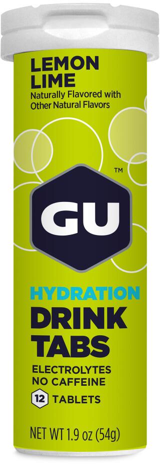GU Energy Hydration Drink Tabs, 1 x 12 Brausetabletten, Lemon Lime