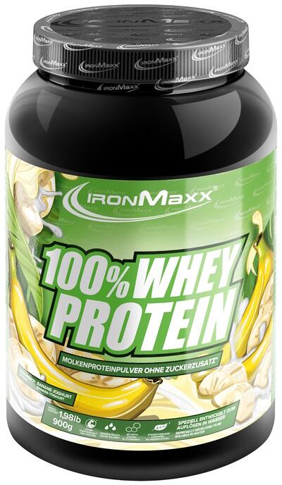 IronMaxx 100 % Whey Protein, 900 g Dose, Banane-Joghurt