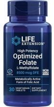 Life Extension High Potency Optimized Folate 8500 mcg L-Methylfolate, 30 vegetarische Tabletten